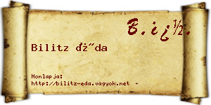 Bilitz Éda névjegykártya